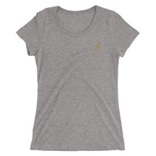 Load image into Gallery viewer, Ladies&#39; (or who ever) soft short sleeve Gold Dino T
