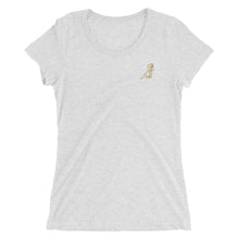 Load image into Gallery viewer, Ladies&#39; (or who ever) soft short sleeve Gold Dino T
